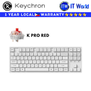 Keychron K8 Pro QMK/VIA RGB Backlight Aluminum Frame Hot-Swappable Wireless Mechanical Keyboard(WHT)