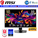 MSI Gaming Monitor MPG 321URX QD-OLED 32" 3840x2160 UHD / 240Hz / 0.03ms GTG AMD FreeSync