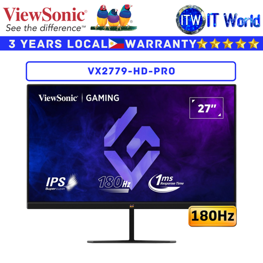 [VX2779-HD-PRO] Viewsonic Gaming Monitor VX2779-HD-PRO 27&quot; 1920x1080 FHD / 180Hz / IPS / 1ms MPRT (VX2779-HD-PRO)