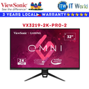 Viewsonic Gaming Monitor VX3219-2K-PRO-2 32" Flicker-free FreeSync Premium