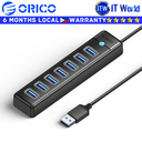 Orico USB Hub PW7U-U3-10 Black 7-Ports USB 3.0 Expansion in One Step (PW7U-U3-10-BK-EP)