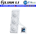 Lian Li CPU Cooler Fan AIO Liquid Cooler Black/White Hydroshift LCD 360S