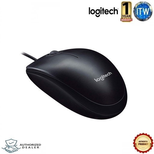 [Logitech B100] Logitech B100 800dpi Optical Basics 3-button Ambidextrous USB Mouse (Black)