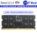 Teamgroup DDR5 RAM 4800Mhz Elite SODIMM Laptop Memory 16GB (TED516G4800C40D-S01)