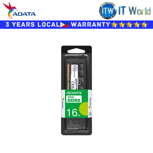 [AD-AD5U560016G-S] Adata 16GB SSD 5600MT/s UDIMM Memory Module (AD-AD5U560016G-S) (16GB)