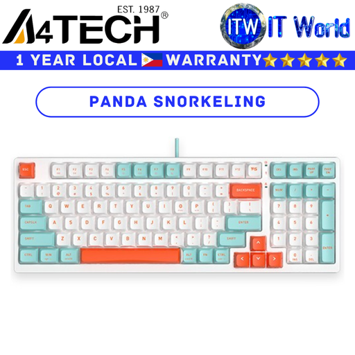[FS300 Fstyler Snorkeling] A4Tech Wired Mechanical Keyboard Fstyler FS300 (Panda Snorkeling) (Panda Snorkeling)