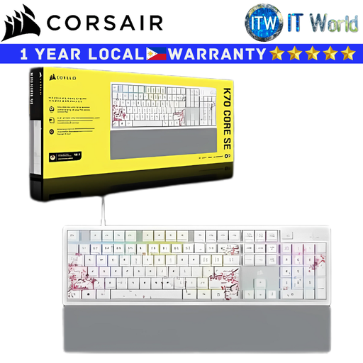 [CS-CH-9109C1E-NA] Corsair Wired Mechanical Gaming Keyboard K70 Core SE RGB Cherry Blossom (CS-CH-9109C1E-NA)