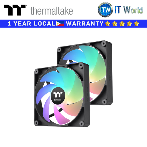 [CL-F149-PL12SW-A] Thermaltake PC Fan CT120 ARGB Sync PC Cooling Fan (2-Fan Pack) (Black)(CL-F149-PL12SW-A) (Black)
