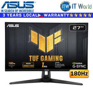 [ASUS MONITOR TUF VG27AQ3A (180Hz)] ASUS Gaming Monitor TUF Gaming VG27AQ3A 27&quot; 2560 x 1440 QHD / 180Hz / Fast IPS / 1ms GTG