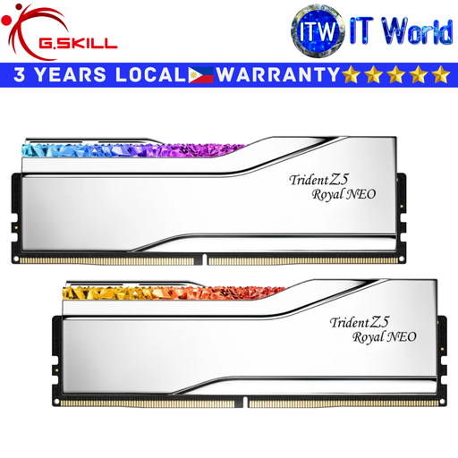 [F5-6000J2836F24GX2-TR5NS] G.Skill DDR5 RAM 48GB (24GBx2) 6000Mhz Trident Z5 Royal Neo UDIMM (F5-6000J2836F24GX2-TR5NS)