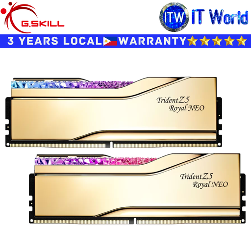 [F5-6000J2836F24GX2-TR5NG] G.Skill DDR5 RAM 48GB (24GBx2) 6000Mhz Trident Z5 Royal Neo UDIMM (F5-6000J2836F24GX2-TR5NG)