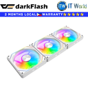 Darkflash PC Fan Gauss G24 ARGB Magnetic Splicing Hydro Bearing Triple Pack (White)