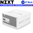 NZXT Computer PSU 1000W Power Supply Unit C1000 80+ Gold ATX3.1 Fully Modular White (PA-0G2BW-US)