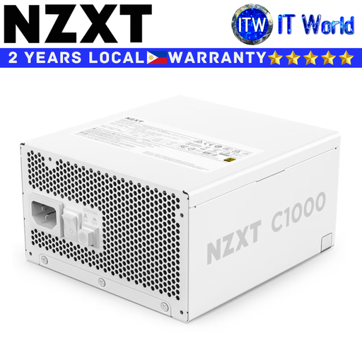 [PA-0G2BW-US] NZXT Computer PSU 1000W Power Supply Unit C1000 80+ Gold ATX3.1 Fully Modular White (PA-0G2BW-US) (White)