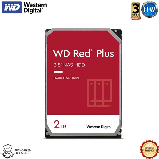 [WD20EFPX] ITW | Western Digital WD Red 2TB Plus NAS 3.5&quot; Internal Hard Drive (WD20EFPX) (2TB)