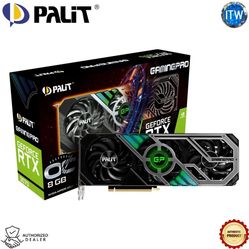 [NE63070S19P2-1041A-V1] PALIT GeForce RTX™ 3070 Gaming Pro OC V1 8G GDDR6 Graphics Card LHR (NE63070S19P2-1041A-V1)