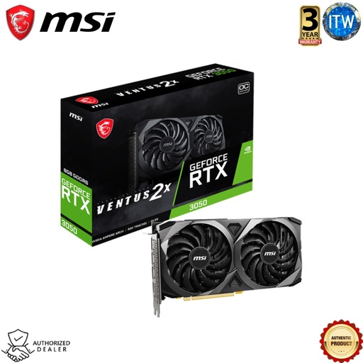 [912-V397-418] MSI GeForce RTX™ 3050 VENTUS 2X 8GB GDDR6 OC Graphic Card (912-V397-418)