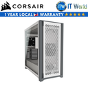 Corsair Mid-Tower Computer PC Case 5000D Airflow Tempered Glass Mid-Tower ATX (White)
