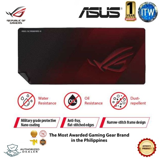 [ROG Scabbard II BLACK XXL] ASUS ROG Scabbard II extended gaming mouse pad with protective nano coating XXL (Black)