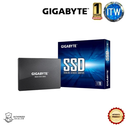 [GP-GSTFS31100TNTD] Gigabyte 1TB 3D NAND Flash SATA III 2.5&quot; Internal Solid-State Drive (GP-GSTFS31100TNTD) (Black, 1TB)
