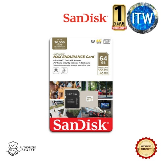 [SDSQQVR-O64G-GN6IA] SanDisk MAX ENDURANCE microSD™ Card from SanDisk (64GB)