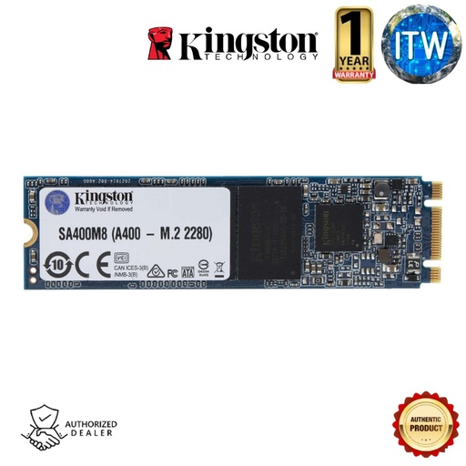 [SA400M8/480G] Kingston A400 m.2 SATA Form Factor SSD Solid State Drive (SA400M8/480G) (Black, 480GB)