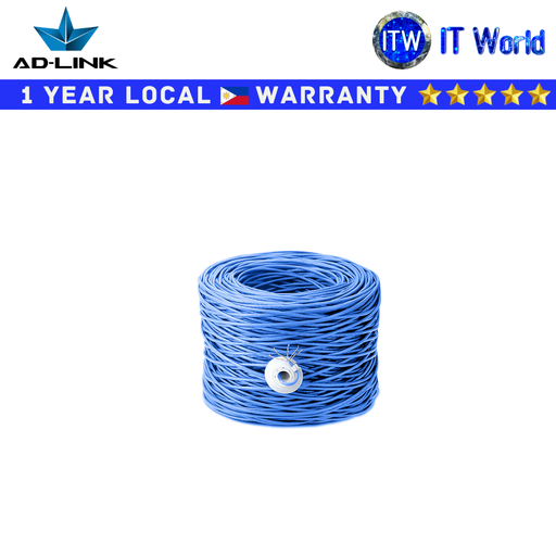 [AD-IN601-C] Itw | Adlink 305m CAT6E CCA UTP Cable Blue (AD-IN601-C)