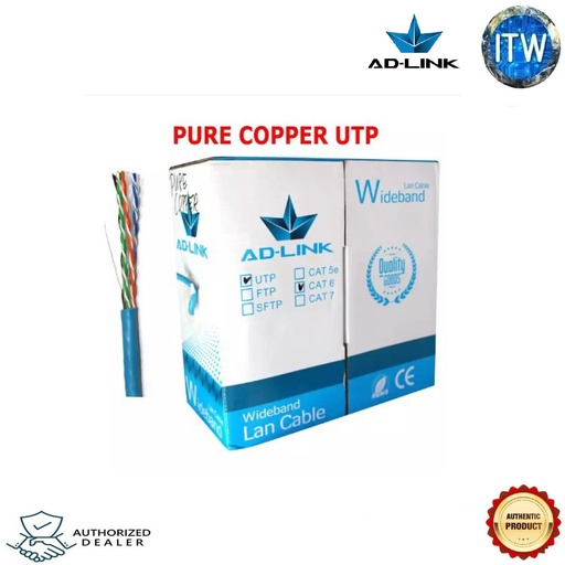 [AD-LINK 305M UTP Cable CAT6 Light Blue] AD-LINK 305M UTP Cable CAT6 Light Blue  (305M)