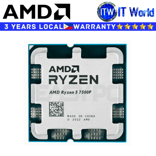 [AMD RYZEN 5 7500F TRAY TYPE (1Y)] AMD RYZEN 5 7500F 6 CORE 12 Threads AM5 CPU (Tray Type)