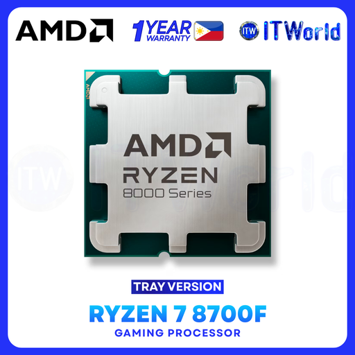 [AMD RYZEN 7 8700F TRAY TYPE] AMD Ryzen 7 8700F 8 Cores 16 Threads Up to 5.0GHz Zen 4 AM5 Desktop Processor - Tray Type Without Cooler
