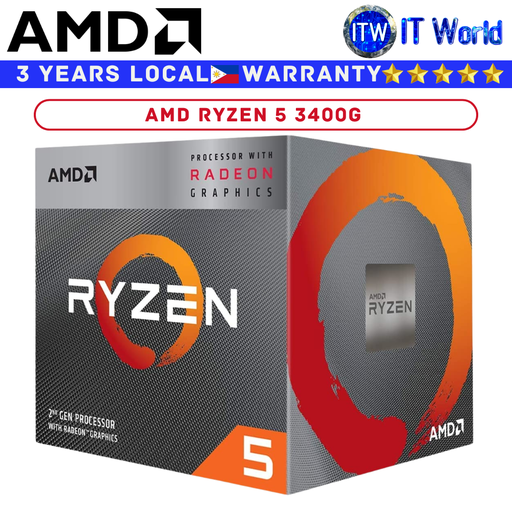 [AMD Ryzen 5 3400G 3Y PH] AMD Ryzen 5 3400G 4 Cores 8 Threads Desktop Processor (Box)
