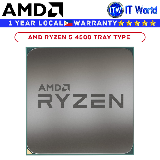 [AMD Ryzen 5 4500 Tray Type (1Y)] AMD Ryzen 5 4500 6 Cores 12 Threads Desktop Processor (Tray Type)