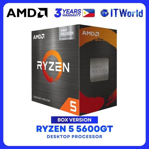 [R5 5600GT BOX 3Y] AMD Ryzen 5 5600GT 6Cores 12Threads Desktop Processor - Box
