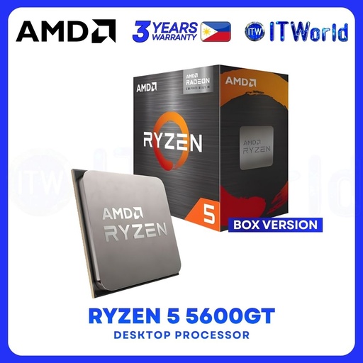 [R5-5600GT-BOX-3Y] AMD Ryzen 5 5600GT CPU - 6C/12T up to 4.6GHz / Vega 7 / AM4 Desktop Processor itw