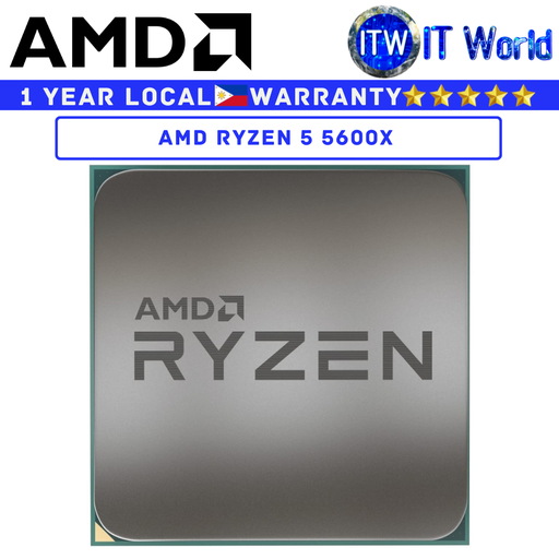 [AMD RYZEN 5 5600X TRAY TYPE (1Y)] AMD Ryzen 5 5600X 6 Cores 12 Threads Desktop Processor (Tray Type)