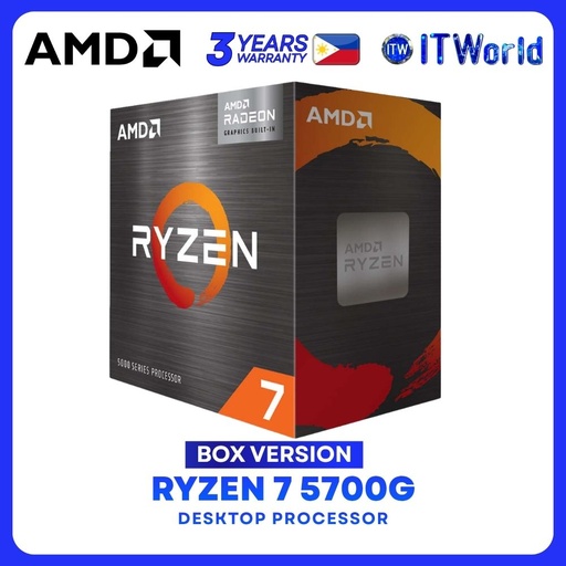 [R7 5700G BOX 3Y] AMD Ryzen 7 5700G 8Cores 16Threads Desktop Processor - Box