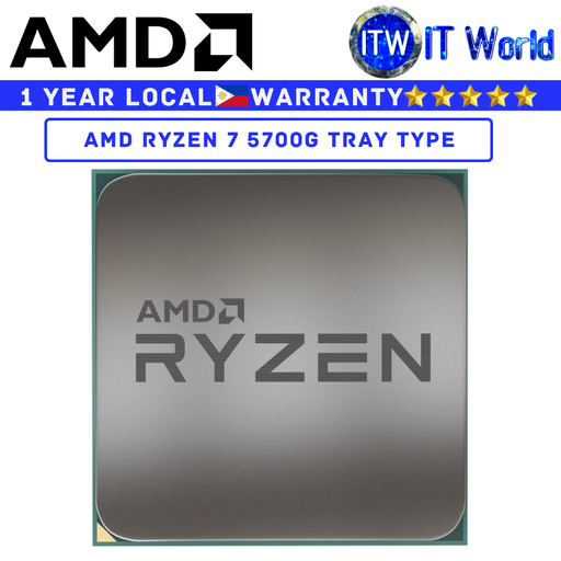 [AMD Ryzen 7 5700G Tray Type (1Y)] AMD Ryzen 7 5700G 8 Cores 16 Threads Desktop Processor (Tray Type)