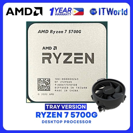 [R7 5700G MPK 1Y] AMD Ryzen 7 5700G 8Cores 16Threads Desktop Processor  - Tray Type