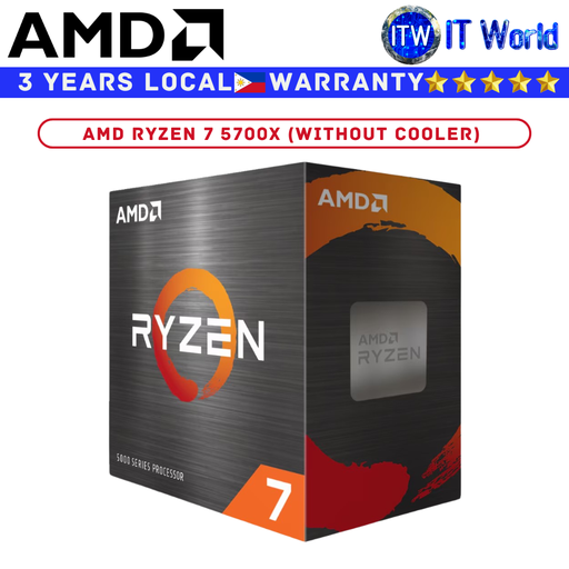 [AMD RYZEN 7 5700X 3Y PH] AMD Ryzen 7 5700X 8 Cores 16 Threads Desktop Processor without cooler (Box)