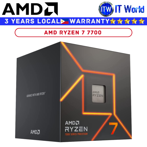 [AMD RYZEN 7 7700 3Y PH] AMD Ryzen 7 7700 8 Cores 16 Threads Processor (Box with cooler)