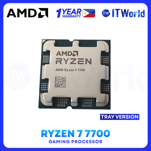 [R7 7700 TRAY 1Y] AMD Ryzen 7 7700 - 8 Cores 16 Threads Up to 5.3GHz AM5 DDR5 PCIe 5.0 Gaming Processor