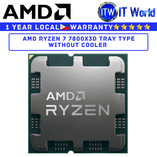 [AMD RYZEN 7 7800X3D TRAY TYPE (1Y)] AMD RYZEN 7 7800X3D 8 Cores 16 Threads Desktop Processor without Cooler (Tray Type)