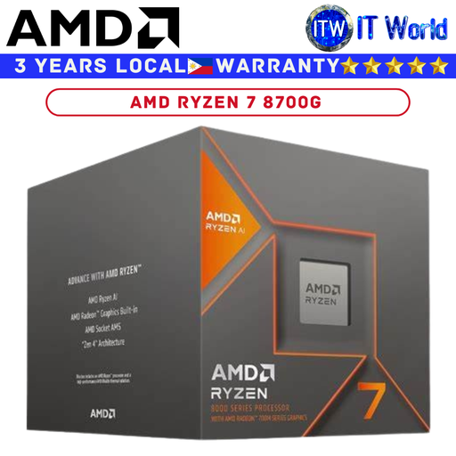 [AMD RYZEN 7 8700G 3Y PH] AMD Ryzen 7 8700G 8 Cores 16 Threads Desktop Processor (Box)