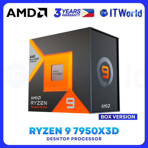 [AMD RYZEN 9 7950X3D 3Y PH] AMD Ryzen 9 7950X3D - 16-Core AM5 Gaming CPU / 3D V-Cache Desktop Processor