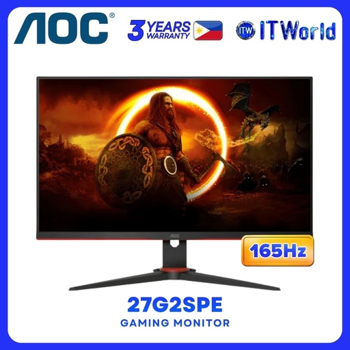 [27G2SPE/71] AOC 27G2SPE - 27" 1920x1080 FHD / 165Hz / IPS / 4ms GTG, 1ms MPRT / Flicker Free / Gaming Monitor