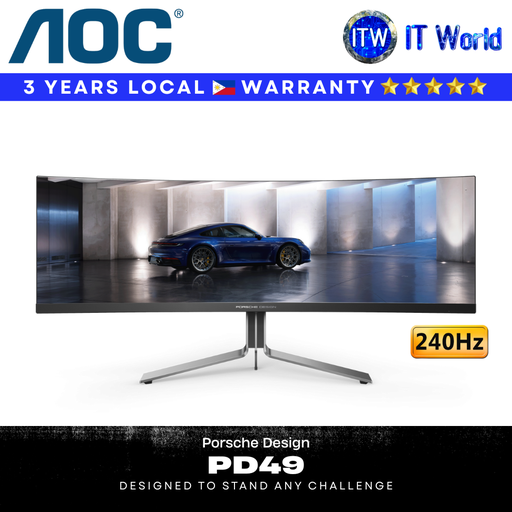 [PD49 240Hz] AOC Porsche Design Gaming Monitor PD49 49" / 5120x1440 DQHD / 240Hz / 0.03ms / Curved