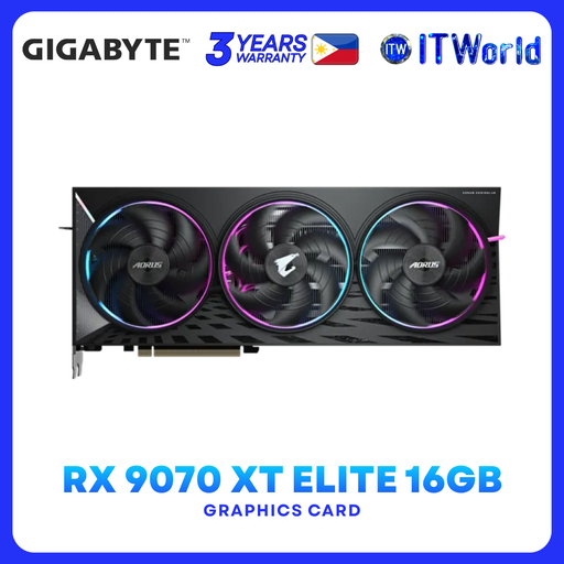 [GV-R9070XTAORUS-E-16GD] AORUS Radeon RX 9070 XT ELITE 16GB GDDR6 PCIe 5.0 Graphics Card GV-R9070XTAORUS-E-16GD
