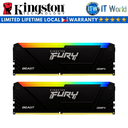 Kingston Fury Beast RGB 16GB (8GBx2) DDR4-3600Mhz Desktop Memory (KF436C17BB2AK2/16)