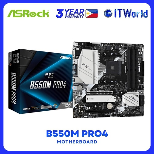 [ASROCK B550M PRO4] ASRock B550M PRO4 microATX AM4 DDR4 Motherboard