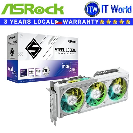 [AR-B580-SL-12GO] ASRock Intel Arc B580 Legend 12GB GDDR6 OC Graphic Card (AR-B580-SL-12GO)